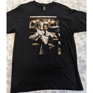 Godfather 2 Black T-Shirt Sz Large Michael Corleone Family Al Pacino Fan T Shirt